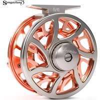 Sougayilang Fly Reel CNC Machining Aluminum Alloy Frame Lightweight Design Super Smooth Line Enjoying the Fun of Fly Fishing