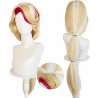 COSPLAY Hotel Charlie Morningstar Synthetic Wig Long 90cm Heat Resistant Hair Wigs + A Wig Cap