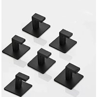 Towel Hooks, Heavy Duty Wall Hooks Aluminum Black Hooks for Hanging Coat, Hat, Towel, Robe, Clothes