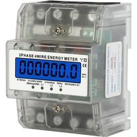 3Phase 4 Wire Energy Meter 220/380V Energy Consumption kWh Meter Installation Home Digital Electric Power Meter DIN Rail