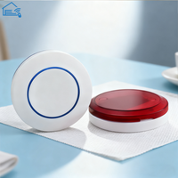 RF 433MHz Wireless Remote Control Light Switch 220V 110V 10A Relay Receiver Mini Round Button Wall Panel Switch For LED Lamp