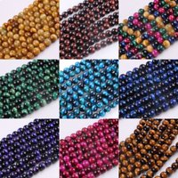 Natural Multicolor Tiger Eye Stone Beads Yellow Rose Round Loose Beads For Making Bracelets 6/8/10mm Jewelry DIY Accessories 15"