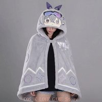 Honkai: Star Rail Silver Wolf Game Cosplay Cartoon Plush Cloak Cape Shawl Coat Air Conditioning Blanket Nap Blankets Clothing