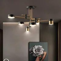 Modern Home Decoration Pendant Light Simple Fashionable Nordic Black Gold Led Lamp Living Room Dining Bedroom Salon Chandeliers