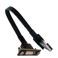 10CM USB 2.0 male to female extension cable with built-in screw hole locking connector,30cm, 1m, 90 degrees, type A, panel mount