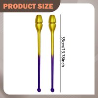 2Pcs Connectable Rhythmic Gymnastics Stick Clubs Practical Professional Dance Props Portable for Performance Stage Training 35cm