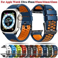 Smartwatch Bands Strap Belt For Apple Watch Ultra 49/46/45/44/42mm Silicone Watchband Bracelet IWatch SE/11/10/9/8/7/6/5/4/3/2/1