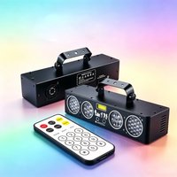 New 6-in-1 RGBW+ Laser DJ Stage Light Sound Activated Party Lamp with Remote Strobe for Wedding KTV Bar Home Party Decoration