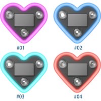 Solar Power Heart Shape C-Pillar Lamp Energy Wiring Free Car Interior Decoration Lamp Multi-Purpose for Auto Wall Window Decor