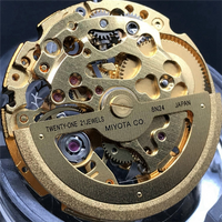 New Gold 8N24 Mechanical Movement Miyota 21 Jewels Skeleton Automatic Movement