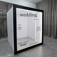 Weddings Photography Background decoration Props PVC magazine photo booth backdrop party event led photo booth with led image 4