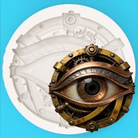 Steampunk Mechanical Eye Shape Silicone Mold, Precision Structure Three-Dimensional Relief Mold, Silicone Mold for Chocolate Candy and Fondant Making