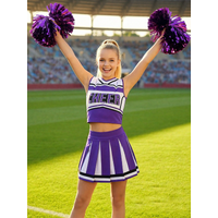Soccer Babe Cheerleading Uniform Pleated Skirt Sports Dress Lightweight Comfortable For Girls Performance And Competition Wear