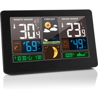 Wall Clock Digital Weather Station Wireless Sensor Indoor Outdoor Thermometer Hygrometer Barometer Forecast Modern Watch -40℃