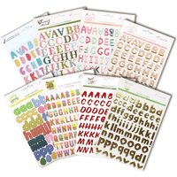Creative Path Alphabet English Letter Stickers Self-adhesive Golden Scrapbooking Deco Sticker For Card Making Planner Journaling