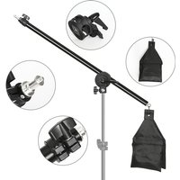 Photo Studio 2M Light Tripod Stand with 135CM Cantilever Boom Arm And Empty Sandbag For Photography Supporting Softbox Lighting