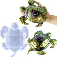 3D animal turtle resin mold, cute turtle silicone mold, easy to clean and demold, wall hanging, home decoration, festival gift