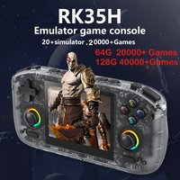 RK35H Gaming Console Handheld Open-Source PSP Retro Video Game Console 3.5" IPS Screen,64G 128G,3000mAh Support 20,000+ Classic