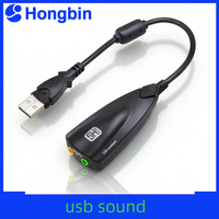 Promotion 5HV2 External usb sound card 7.1 with 3.5mm audio interface adapter for headphone speakers laptop Computer PC