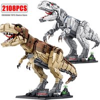 Jurassic Park – blocs de construction du monde des dinosaures, ensembles de briques tyrannosaure Rex, Brachiosaure, jouets pour garçons, cadeaux de noël pour enfants