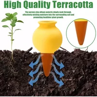 Terracotta Watering Spikes,4 Pcs Self Watering Globes, Slow Release Self Watering Planter Insert for Indoor and Outdoor Plants