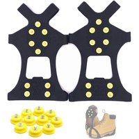 Anti-Skid Snow Shoe Cover, Climbing Crampons, Spikes, Ice Grips, Cleats, Non-Slip Shoe Covers, Winter Walk, 1Pair