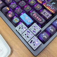 Creative 3D Printed Keycaps Transparent WASD Cross Axis Compatible Stereoscopic Keycaps Universal Mechanical Keyboard Gifts