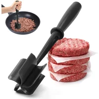 Kitchen Meat Chopper Ground Beef Masher Mixing, Grinding and Heat Resistant Pounding Spatula Meat Scraper for Mincing Meat Tools