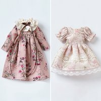 Blyth clothes blouse Pleated skirt uniform Maid Holiday dress lace floral dress for Ymy Licca Azones Ob22 24 27 Doll Accessories