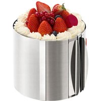 Stainless Steel 16-30cm Telescopic Mousse Ring Round Mold Rustproof Adjustable With Scale Heightened Cake Rings For Baking