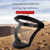 High-Transparency Black Protective Face Shield - Dust/ Splash Proof, Suitable for Sports, Cycling, Grinding, Weeding/ Mowing
