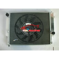 Aluminum Radiator + Fan For BMW 3 Series E30 E36 M3 Z3 325TD 330i/320/323i/325i/328i/iC/iS 1988-1999 S52/M52/M50TU/M20B25 S50