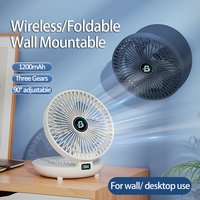 2024 Best Sellers 2IN1 Folding Desktop Fan Portable Air Conditioner Wall Mounted Fan Rechargeable With 3 Gears for Home Office
