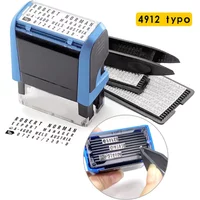 4912typo Rubber Stamp Kit DIY Custom Personalized Self Inking Business Address Name Number Letter Handicraft Printing Stamp