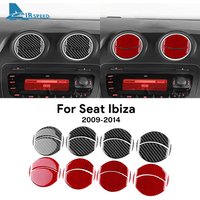 Real Soft Carbon Fiber Sticker For Seat Ibiza 6j 2009 2010 2011 2012 2013 2014 LHD RHD Car Center Console Air Outlet Panel