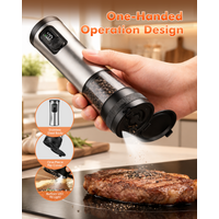 Automatic Pepper Grinder Set with Rechargeable Base, LED Display, Kitchen Cooking Tool, Suitable for Home, Kitchen, BBQs, and Ou