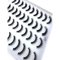 New 20 pairs fluffy faux mink eyelashes natural long false eyelash extension handmade volume 3d lashes makeup faux cils cilios