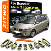 ZITWO 16Pcs Canbus Error Free LED Interior Light Bulb Kit For Renault Scenic Grand Scenic 2 II MK2 2004 2005 2006 2007 2008 2009