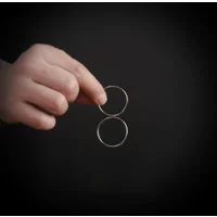 Super Power Double Rings Magic Tricks Mighty Twin Ring Illusions Gimmicks Mentalism Props Street Magic Easy