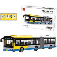 MOC 415PCS Creative Inter City Bus Model Assembly DIY Building Blocks Decoration Children's Puzzle Toys Birthday Gift