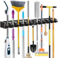 1pc Magic Mop Rack Broom Rack Mop Clip Hook Bathroom Hook Broom Storage Rack Multiple Colors and Multiple Hooks Multifunctional
