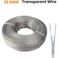 1m-80m LED Neon Light Welding Electric Wire 22AWG 2Pin Audio LED Lighting Electronic Toy DC Power Transparent Parallel Cable