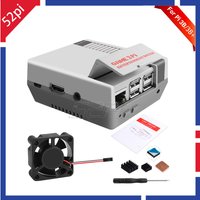 52Pi Game 3Pi Case Kit ABS Functional Cooling Fan Heatsinks Screwdrivers for Raspberry Pi 3B+ / 3B / 2B