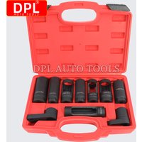 10PCS Drive 1/2 & 3/8 Oxygen Sensor Socket Wrench Disassembly Tools Install Offset Vacuum Sensor Socket
