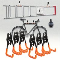 2/4pcsWall Mounted Heavy Duty Metal Garage Hooks, Storage Hanger for Bikes Ladders Tools