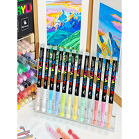 12-366 Colors Acrylic Paint Pen Markers Acrylic Felts Brush Tip Paint Markers For Wood Rock Painting Canvas Gift DIY Crafts
