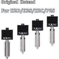 Original P2S High flow Hotend For Bambu Lab H2C Hotend H2S H2D A1 Hotend Hardened steel 0.2/0.4/0.6/0.8mm Stain steel Hotend