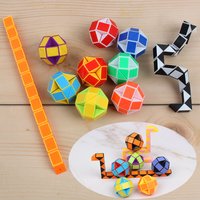 1/3/6 Stück/Set Faltbares Magisches Schlangenlineal Puzzle Antistress-Würfel Spielzeug für Geburtstagspartys Geschenktüten Belohnungen