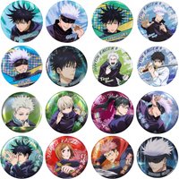 58mm Anime Jujutsu Kaisen Inumaki Toge Okkotsu Yuta Gojo Satoru Fushiguro Megumi Cosplay COSTUME Badge Pin SPTE Tinplate Brooch