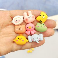 5pcs cute cartoon animal 3D resin buttons, DIY hand sewn buttons, colorful button accessories for decorating clothing
